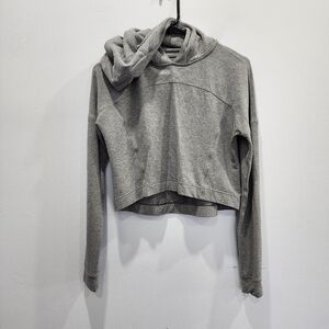 Lululemon Ceremony Pullover Cropped Hoodie Heathered Grey